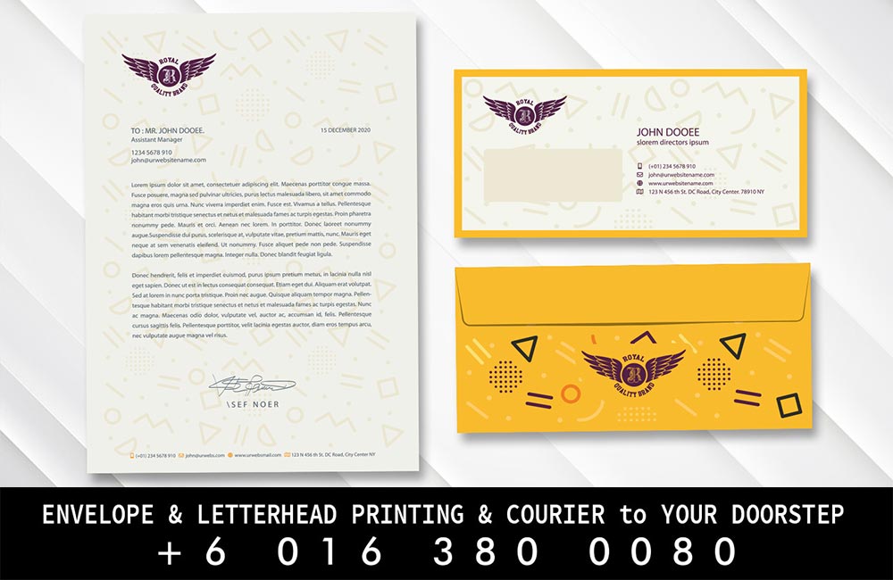Port Klang Print Envelope Letterhead Printing to Port Klang