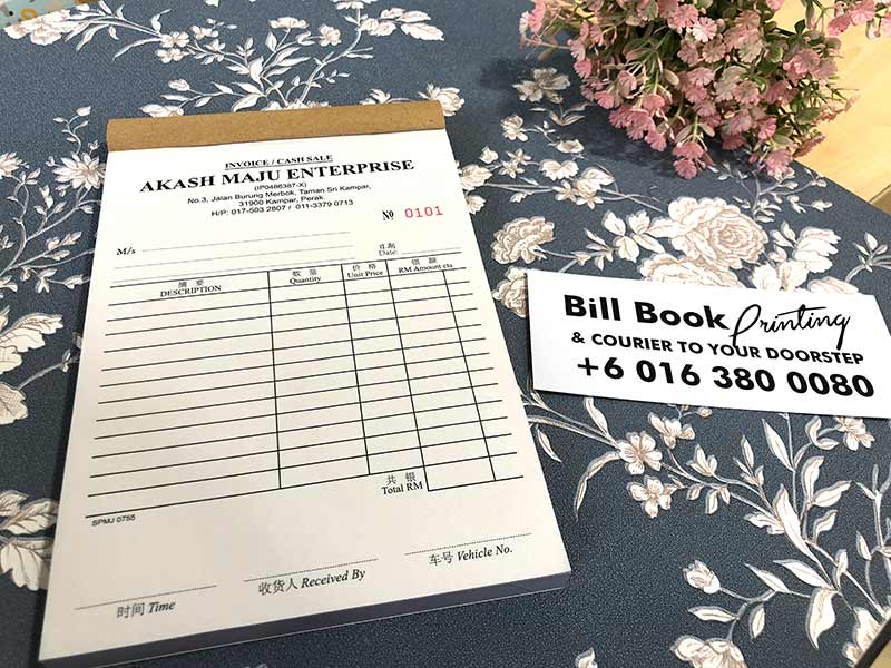 Bandar Baru Bangi Print Bill Book Receipt Book Invoice Book Printing to Bandar Baru Bangi