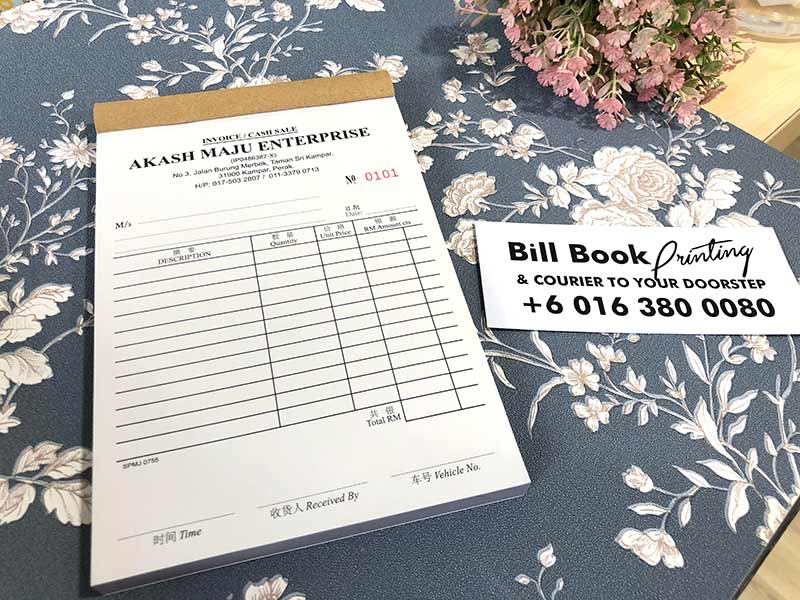 Batu Arang Print Bill Book Receipt Book Invoice Book Printing to Batu Arang