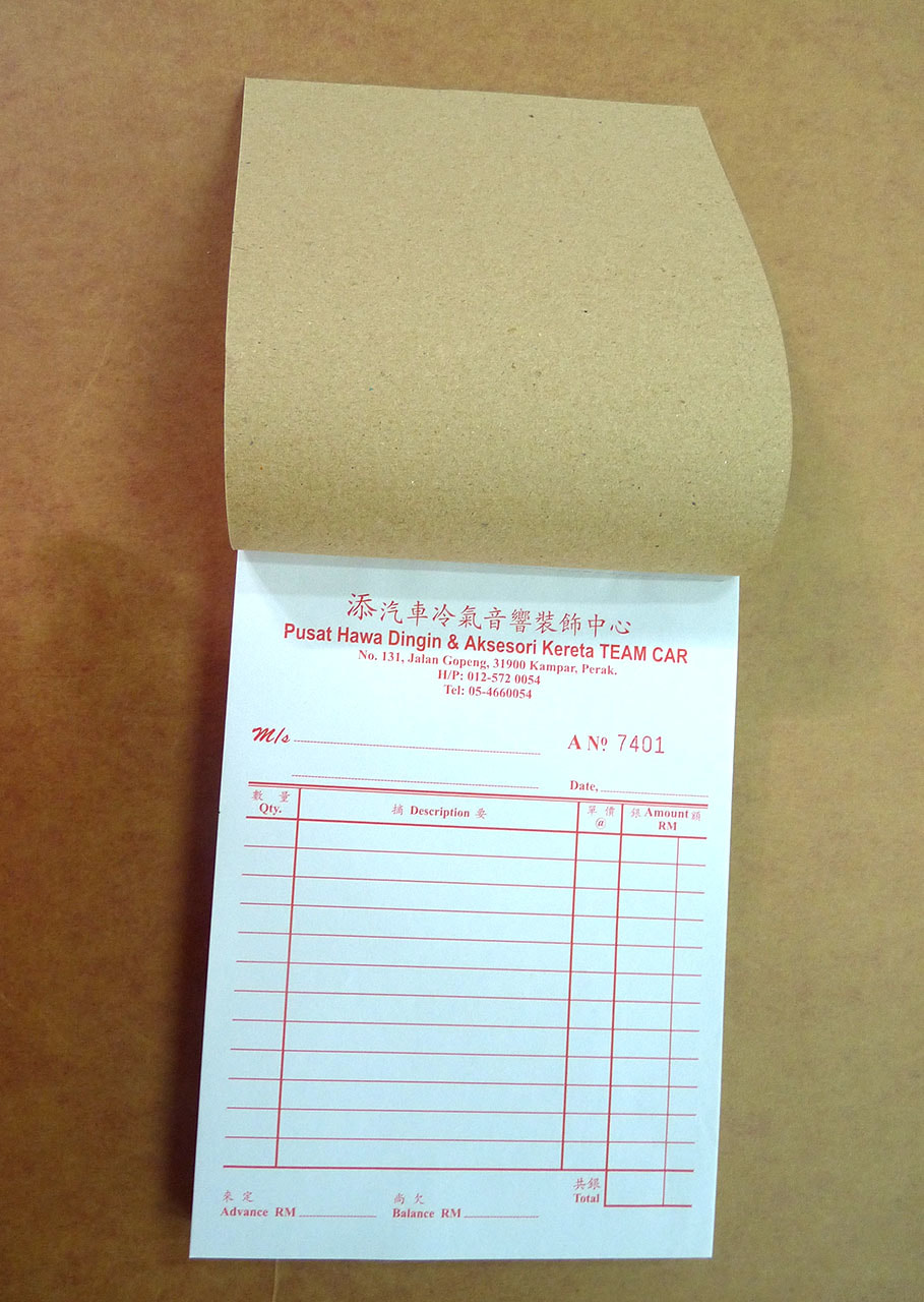 KL Kuala Lumpur Bill Book, Business Form, Invoice, Billing, Receipt, Printing Service, Print Shop