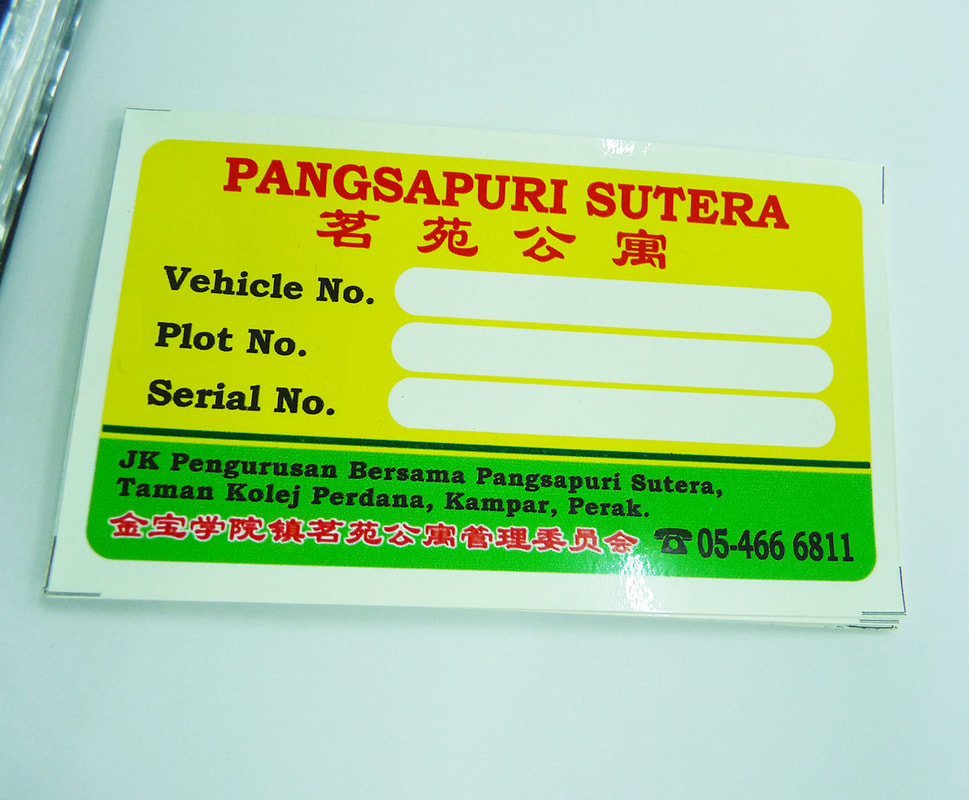 KL Kuala Lumpur Car Sticker, Road Tax Sticker, Vehicle Windscreen Sticker, PVC Car Sticker